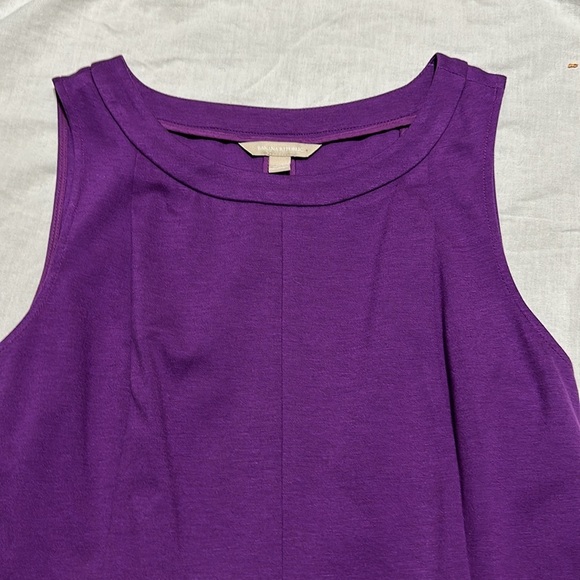 Banana Republic Women’s Sleeveless Stretch Zip up Purple Dress Sz 12 NWT - Picture 2 of 6